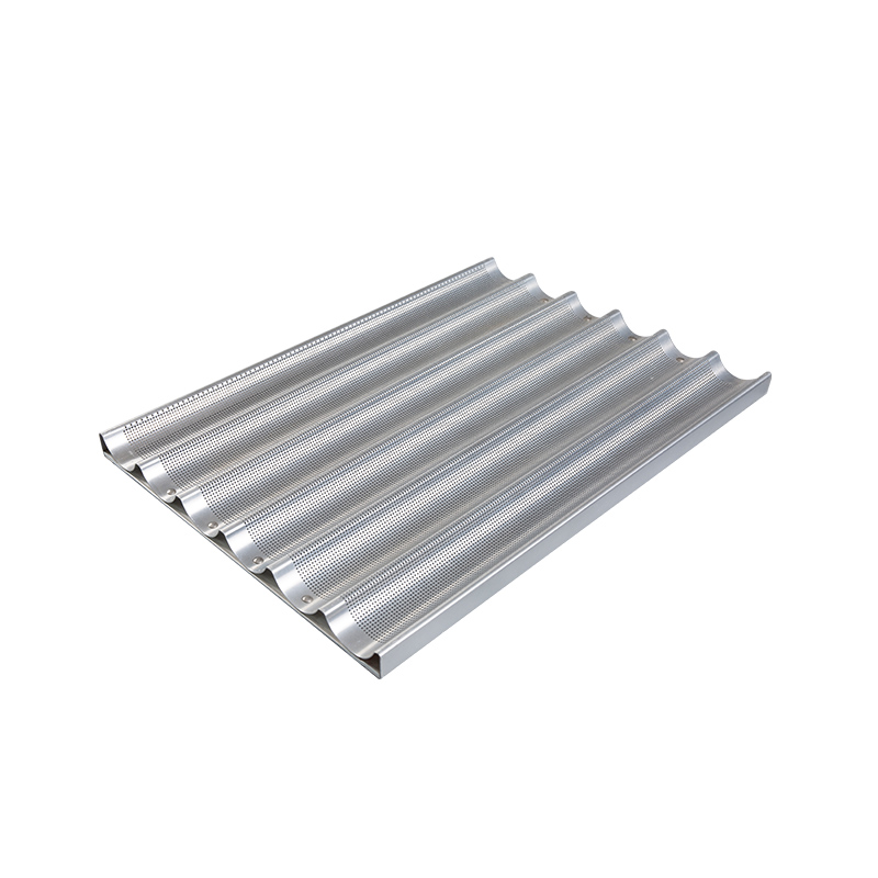 Aluminijski bakeware perforirana baguette pan 6-loaf