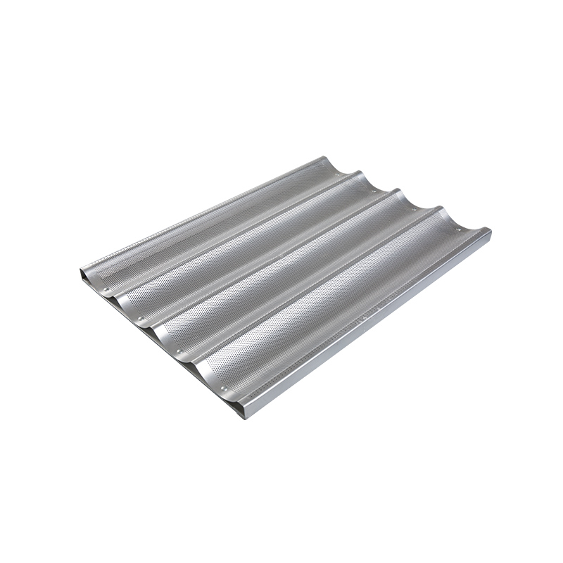 Aluminijska perforirana baguette tava za francuski kruh 4-loaf