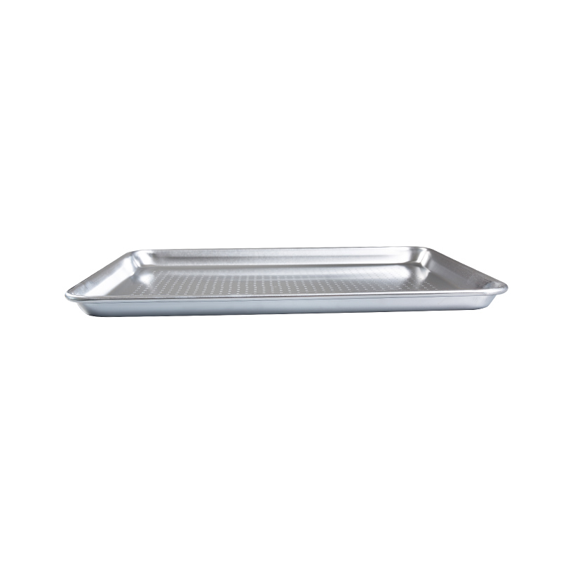 Prirodni i bez ikakvog čistog aluminijskog perforiranog pola lima /pan pan od 18-inčni l x13-inčni w x1-inčni h (pola veličine)