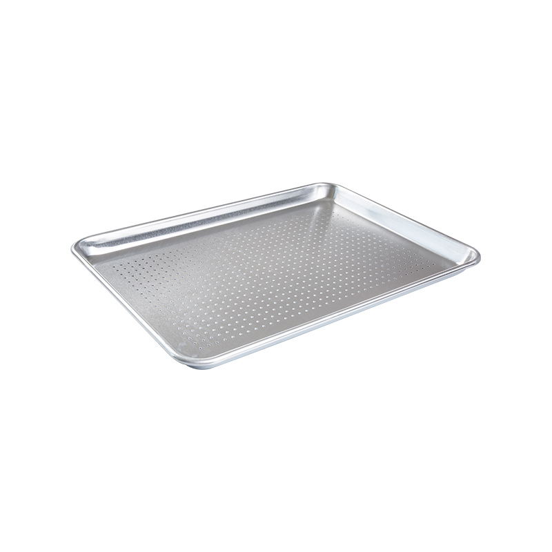 Prirodni i bez ikakvog čistog aluminijskog perforiranog pola lima /pan pan od 18-inčni l x13-inčni w x1-inčni h (pola veličine)